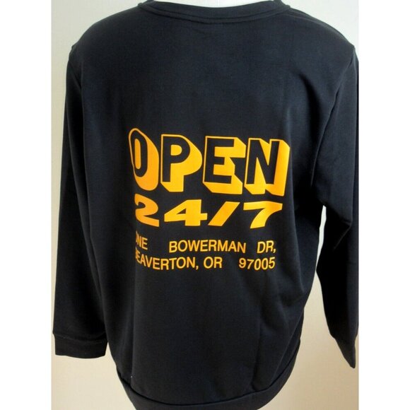 Nike Men's Dri-FIT Fleece Lined Open 24/7 Crew Neck Sweatshirt Black Size 2XL - Picture 5 of 5